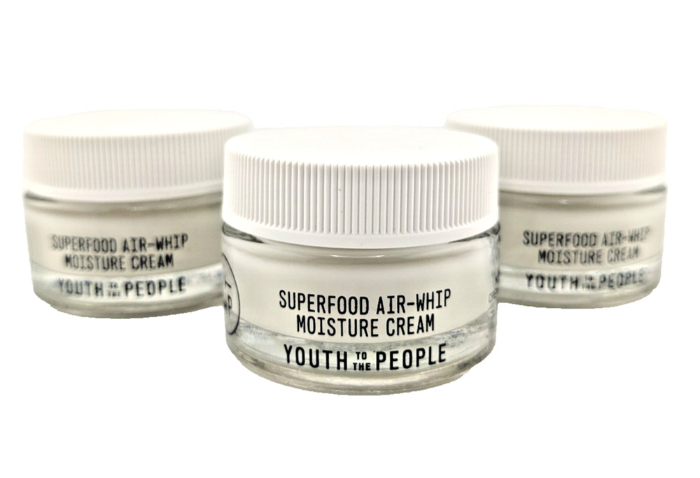 3x Youth To The People YTTP Superfood Air-Whip Cream Face Moisturizer 0.5oz Each